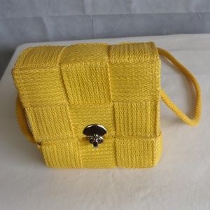 KMO Italy yellow shoulder/clutch purse